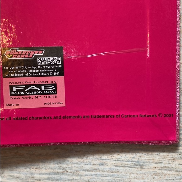 Vintage 2001 Powerpuff pink velour pencil pouch and notebook-- SOLD- 5/14 - Picture 3 of 7